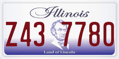 IL license plate Z437780