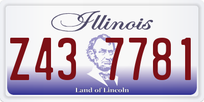 IL license plate Z437781