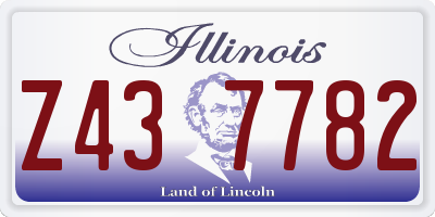 IL license plate Z437782