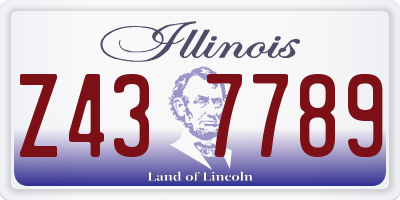 IL license plate Z437789
