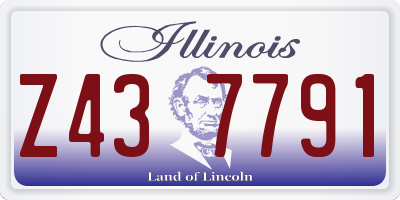 IL license plate Z437791