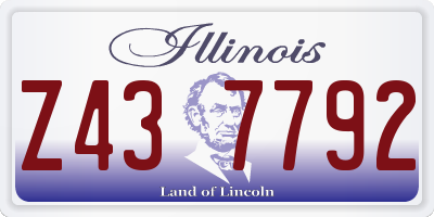IL license plate Z437792