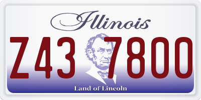 IL license plate Z437800