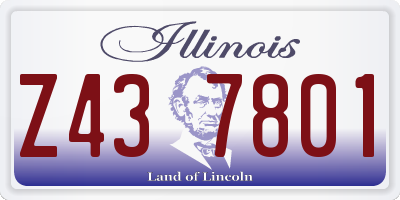 IL license plate Z437801