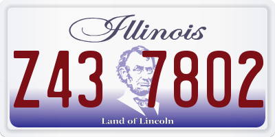 IL license plate Z437802