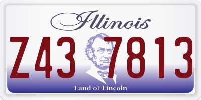 IL license plate Z437813