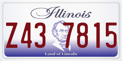 IL license plate Z437815