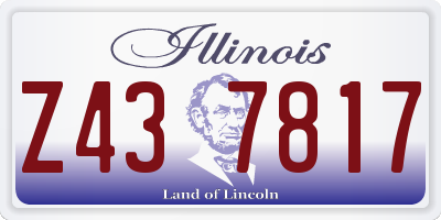 IL license plate Z437817