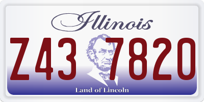 IL license plate Z437820