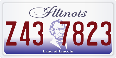 IL license plate Z437823