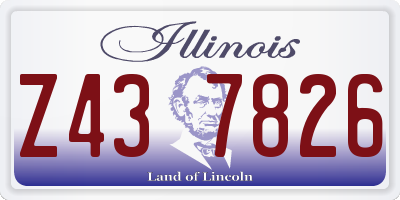 IL license plate Z437826