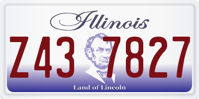 IL license plate Z437827