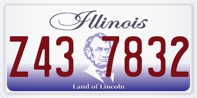 IL license plate Z437832