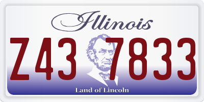 IL license plate Z437833