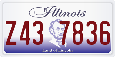 IL license plate Z437836