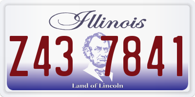 IL license plate Z437841