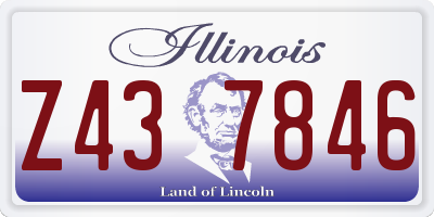 IL license plate Z437846