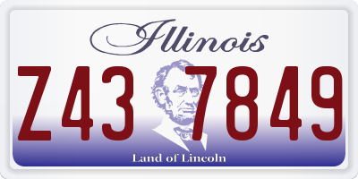 IL license plate Z437849