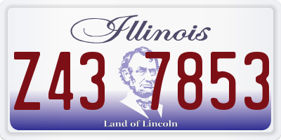 IL license plate Z437853