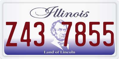 IL license plate Z437855