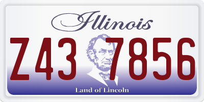 IL license plate Z437856