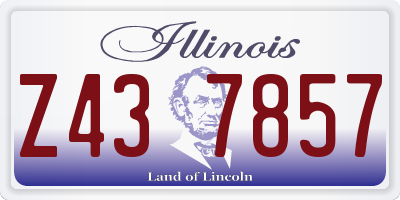 IL license plate Z437857