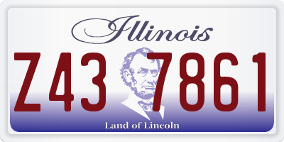 IL license plate Z437861