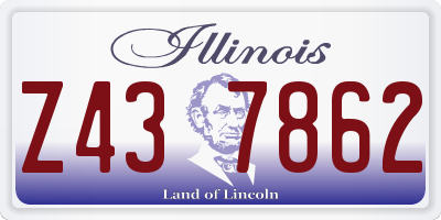 IL license plate Z437862