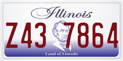 IL license plate Z437864