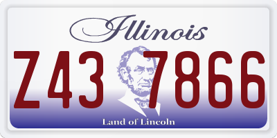 IL license plate Z437866
