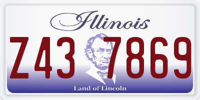 IL license plate Z437869