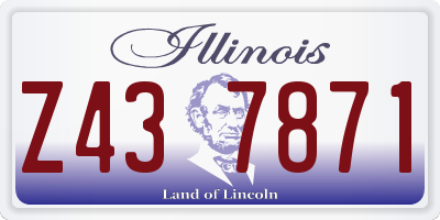 IL license plate Z437871