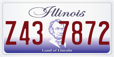 IL license plate Z437872
