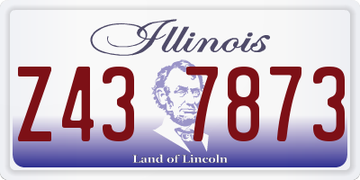 IL license plate Z437873