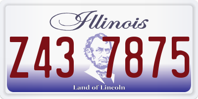 IL license plate Z437875