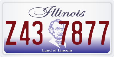 IL license plate Z437877