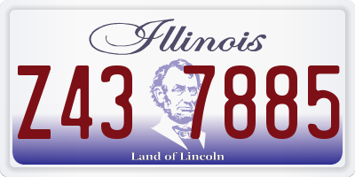 IL license plate Z437885