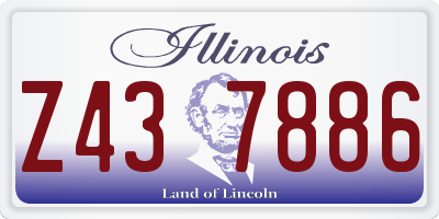 IL license plate Z437886