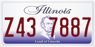IL license plate Z437887