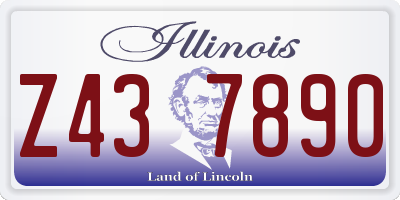 IL license plate Z437890