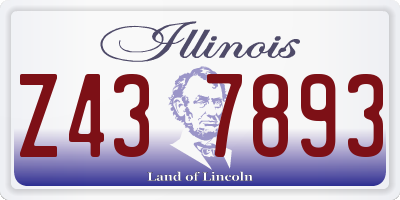 IL license plate Z437893