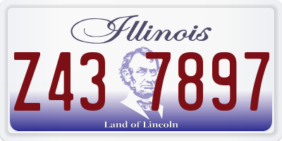 IL license plate Z437897
