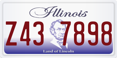 IL license plate Z437898