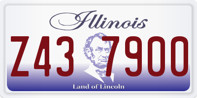 IL license plate Z437900