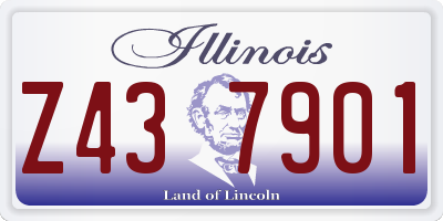 IL license plate Z437901