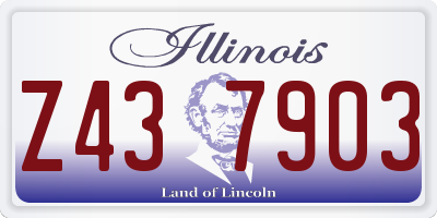 IL license plate Z437903