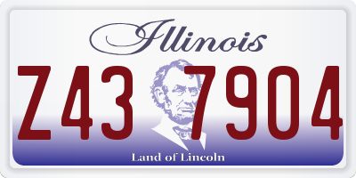 IL license plate Z437904