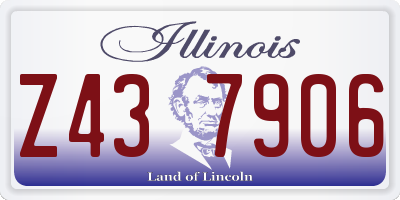 IL license plate Z437906