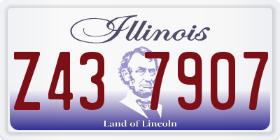 IL license plate Z437907