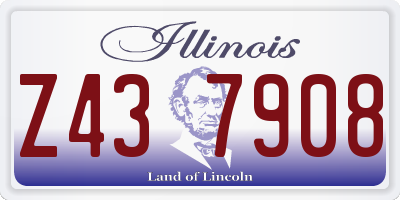 IL license plate Z437908